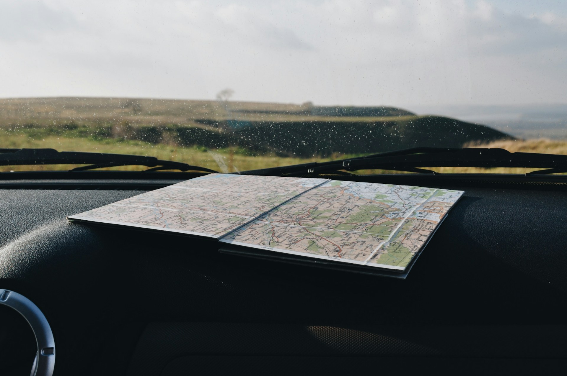 view from a car during a road trip